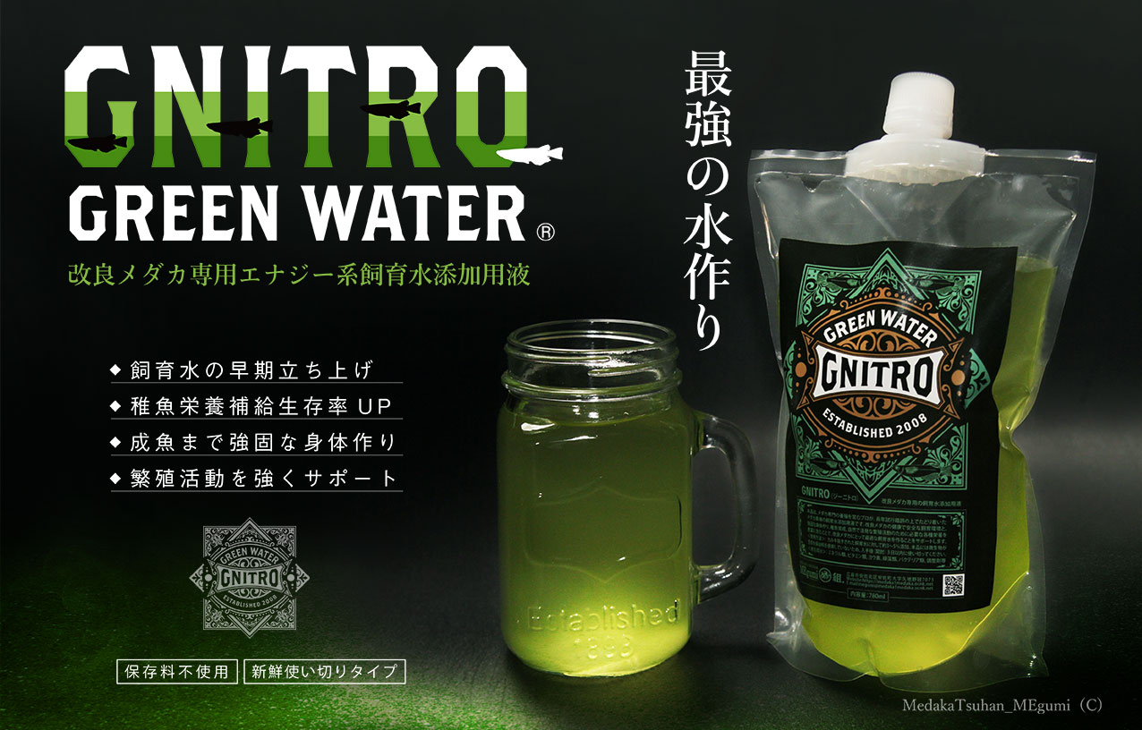 新発売☆GNITRO（ジーニトロ）改良メダカ専用エナジー系飼育水添加用液